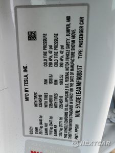 Zdjęcie 14 z 14 samochodu: 2021 TESLA MODEL 3 VIN:5YJ3E1EAXMF908517 - miniatura