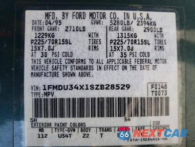 Zdjęcie 13 z 13 samochodu: 1995 FORD EXPLORER VIN:1FMDU34X1SZB28529 - miniatura