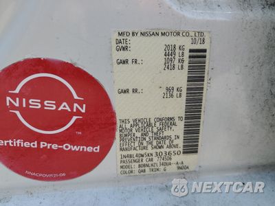 Zdjęcie 12 z 12 samochodu: 2019 NISSAN ALTIMA SV VIN:1N4BL4DW5KN303650 - miniatura