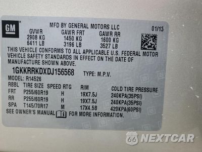 Zdjęcie 13 z 13 samochodu: 2013 GMC ACADIA SLT-1 VIN:1GKKRRKDXDJ156568 - miniatura