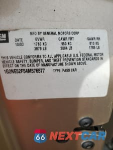 Zdjęcie 12 z 12 samochodu: 2004 PONTIAC GRAND AM SE VIN:1G2NE52F54M576577 - miniatura