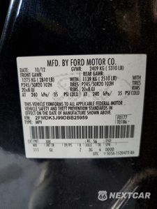 Zdjęcie 15 z 15 samochodu: 2013 FORD EDGE SEL VIN:2FMDK3J99DBB25959 - miniatura