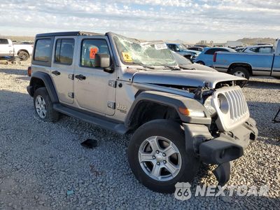 Czwarte zdjęcie samochodu z boku: 2020 JEEP WRANGLER UNLIMITED SPORT VIN:1C4HJXDN2LW198127 - miniatura