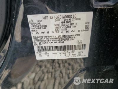 Zdjęcie 12 z 14 samochodu: 2013 FORD EDGE SEL VIN:2FMDK3JC9DBE17588 - miniatura