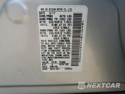Zdjęcie 13 z 16 samochodu: 2017 NISSAN ROGUE S VIN:JN8AT2MV6HW023485 - miniatura