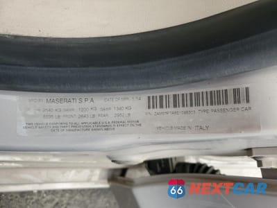 Zdjęcie 12 z 12 samochodu: 2014 MASERATI GHIBLI S VIN:ZAM57RTA8E1095303 - miniatura