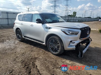 Czwarte zdjęcie samochodu z boku: 2022 INFINITI QX80 LUXE VIN:JN8AZ2AC2N9485344 - miniatura
