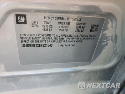 Zdjęcie 12 z 12 samochodu: 2014 BUICK LACROSSE VIN:1G4GB5G32EF221640 - miniatura