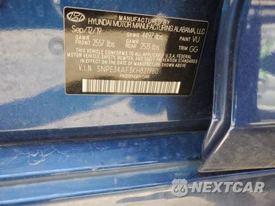 Zdjęcie 12 z 12 samochodu: 2019 HYUNDAI SONATA LIMITED VIN:5NPE34AF3KH821980 - miniatura