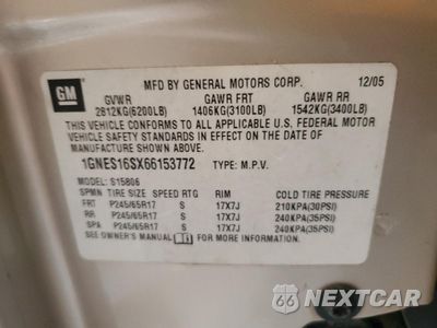 Zdjęcie 13 z 13 samochodu: 2006 CHEVROLET TRAILBLAZER EXT LS VIN:1GNES16SX66153772 - miniatura