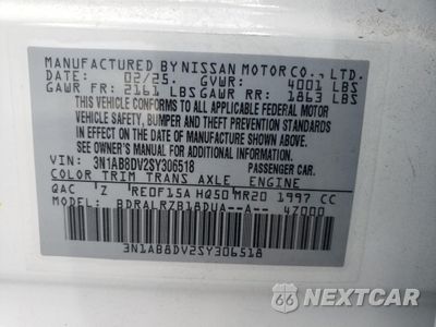 Zdjęcie 12 z 12 samochodu: 2025 NISSAN SENTRA SR VIN:3N1AB8DV2SY306518 - miniatura