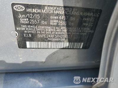 Zdjęcie 12 z 12 samochodu: 2015 HYUNDAI SONATA SE VIN:5NPE24AF5FH251103 - miniatura