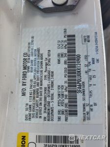 Zdjęcie 12 z 13 samochodu: 2019 FORD FUSION SE VIN:3FA6P0LU0KR124900 - miniatura