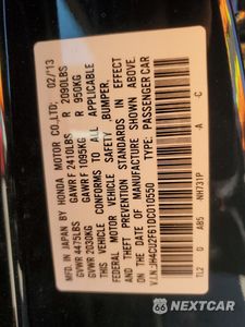 Zdjęcie 12 z 14 samochodu: 2013 ACURA TSX TECH VIN:JH4CU2F61DC010550 - miniatura