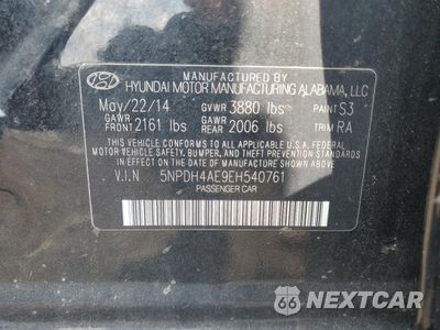 Zdjęcie 12 z 12 samochodu: 2014 HYUNDAI ELANTRA SE VIN:5NPDH4AE9EH540761 - miniatura