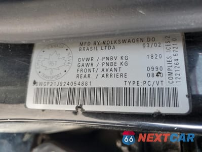 Zdjęcie 13 z 13 samochodu: 2002 VOLKSWAGEN GOLF GLS TDI VIN:9BWGP21J924054881 - miniatura