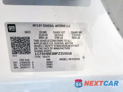 Zdjęcie 12 z 12 samochodu: 2023 GMC SIERRA C1500 SLE VIN:1GTRHBE88PZ315516 - miniatura
