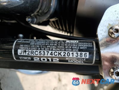 Zdjęcie 8 z 9 samochodu: 2012 HONDA VT750 C2B VIN:JH2RC5374CK201386 - miniatura