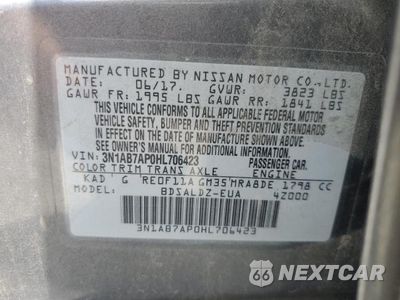 Zdjęcie 12 z 12 samochodu: 2017 NISSAN SENTRA S VIN:3N1AB7AP0HL706423 - miniatura