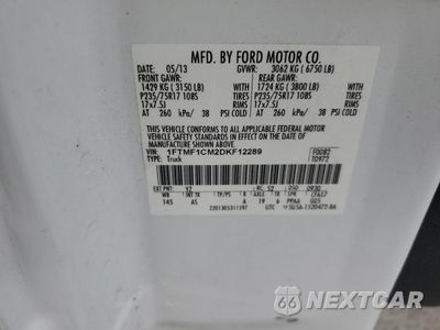 Zdjęcie 12 z 12 samochodu: 2013 FORD F150 VIN:1FTMF1CM2DKF12289 - miniatura