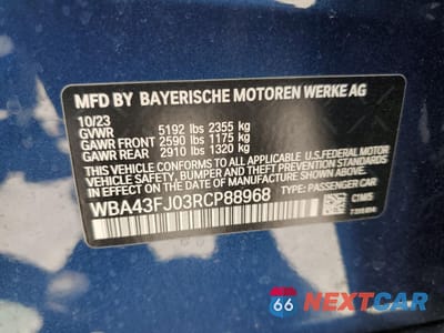 Zdjęcie 12 z 12 samochodu: 2024 BMW 530 I VIN:WBA43FJ03RCP88968 - miniatura