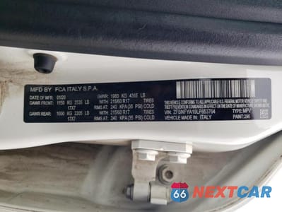 Zdjęcie 13 z 13 samochodu: 2020 FIAT 500X POP VIN:ZFBNFYA19LP853764 - miniatura