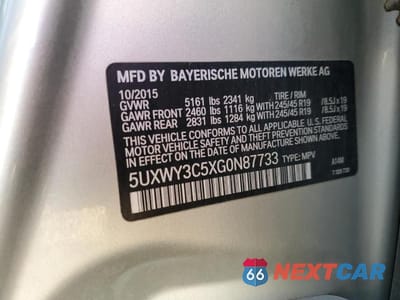 Zdjęcie 12 z 12 samochodu: 2016 BMW X3 XDRIVE28D VIN:5UXWY3C5XG0N87733 - miniatura