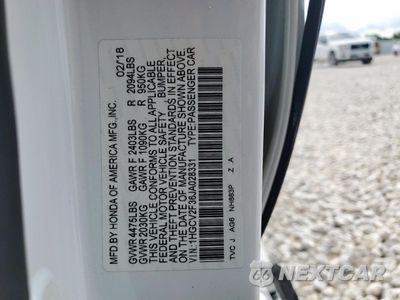 Zdjęcie 12 z 15 samochodu: 2018 HONDA ACCORD SPORT VIN:1HGCV2F36JA028331 - miniatura