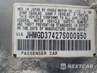 Zdjęcie 13 z 13 samochodu: 2007 HONDA FIT VIN:JHMGD37427S000950 - miniatura