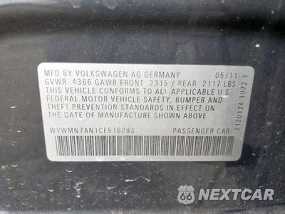 Zdjęcie 12 z 14 samochodu: 2012 VOLKSWAGEN CC SPORT VIN:WVWMN7AN1CE516283 - miniatura