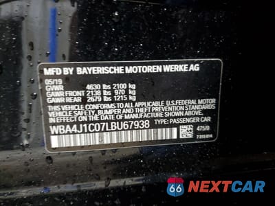 Zdjęcie 12 z 15 samochodu: 2020 BMW 430I GRAN COUPE VIN:WBA4J1C07LBU67938 - miniatura