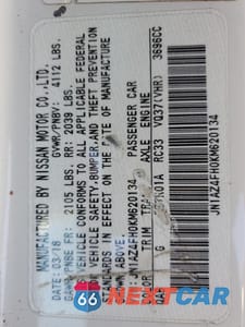 Zdjęcie 12 z 13 samochodu: 2019 NISSAN 370Z BASE VIN:JN1AZ4FH0KM620134 - miniatura