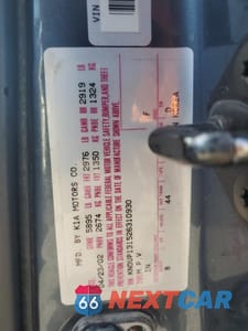 Zdjęcie 13 z 13 samochodu: 2002 KIA SEDONA EX VIN:KNDUP131526310930 - miniatura