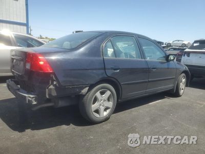 Trzecie zdjęcie samochodu z tyłu: 2005 HONDA CIVIC EX VIN:2HGES26745H533635 - miniatura