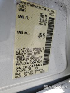 Zdjęcie 12 z 14 samochodu: 2017 NISSAN ALTIMA 2.5 VIN:1N4AL3AP3HC484481 - miniatura