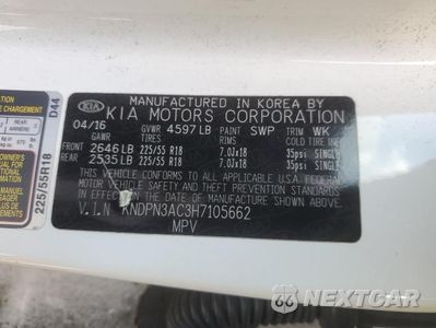 Zdjęcie 14 z 14 samochodu: 2017 KIA SPORTAGE EX VIN:KNDPN3AC3H7105662 - miniatura