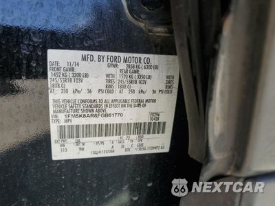 Zdjęcie 13 z 13 samochodu: 2015 FORD EXPLORER POLICE INTERCEPTOR VIN:1FM5K8AR8FGB61770 - miniatura