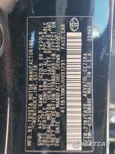 Zdjęcie 12 z 12 samochodu: 2018 TOYOTA CAMRY L VIN:4T1B11HK5JU091791 - miniatura