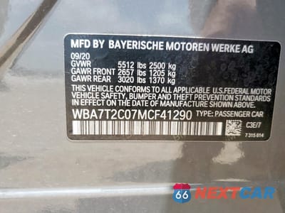 Zdjęcie 12 z 13 samochodu: 2021 BMW 740 I VIN:WBA7T2C07MCF41290 - miniatura