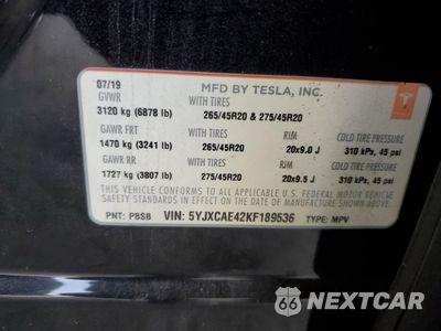 Zdjęcie 14 z 16 samochodu: 2019 TESLA MODEL X VIN:5YJXCAE42KF189536 - miniatura
