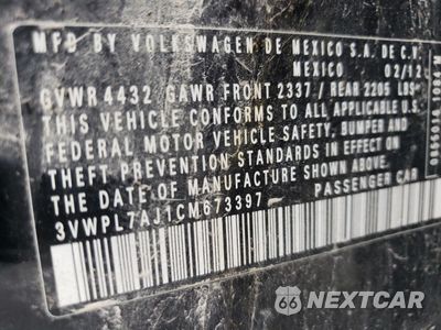 Zdjęcie 13 z 14 samochodu: 2012 VOLKSWAGEN JETTA TDI VIN:3VWPL7AJ1CM673397 - miniatura