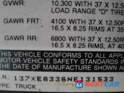 Zdjęcie 10 z 10 samochodu: 1992 AMERICAN GENERAL H1 HMC4 VIN:137XE8336NE131533 - miniatura