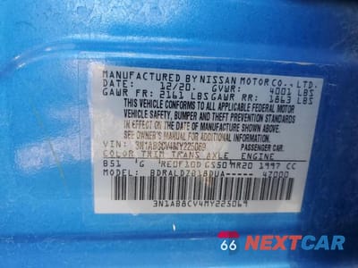 Zdjęcie 12 z 12 samochodu: 2021 NISSAN SENTRA SV VIN:3N1AB8CV4MY225069 - miniatura