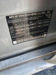 Zdjęcie 13 z 13 samochodu: 2002 MERCEDES-BENZ ML 500 VIN:4JGAB75E32A362473 - miniatura