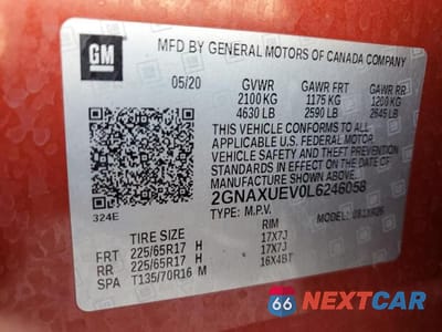 Zdjęcie 13 z 13 samochodu: 2020 CHEVROLET EQUINOX LT VIN:2GNAXUEV0L6246058 - miniatura