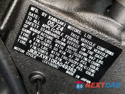 Zdjęcie 9 z 10 samochodu: 2024 KAWASAKI ZX1002 K VIN:JKBZXVK10RA049363 - miniatura