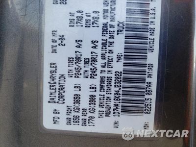 Zdjęcie 12 z 12 samochodu: 2004 DODGE RAM 1500 ST VIN:1D7HA16K04J232022 - miniatura
