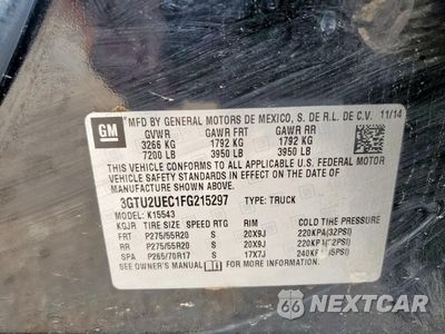 Zdjęcie 12 z 14 samochodu: 2015 GMC SIERRA K1500 SLE VIN:3GTU2UEC1FG215297 - miniatura