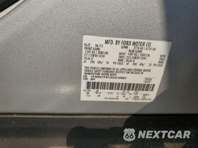 Zdjęcie 13 z 15 samochodu: 2016 FORD EXPLORER LIMITED VIN:1FM5K7F81GGA19983 - miniatura