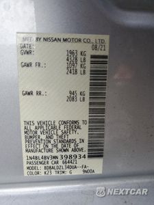 Zdjęcie 12 z 12 samochodu: 2021 NISSAN ALTIMA S VIN:1N4BL4BV3MN398934 - miniatura